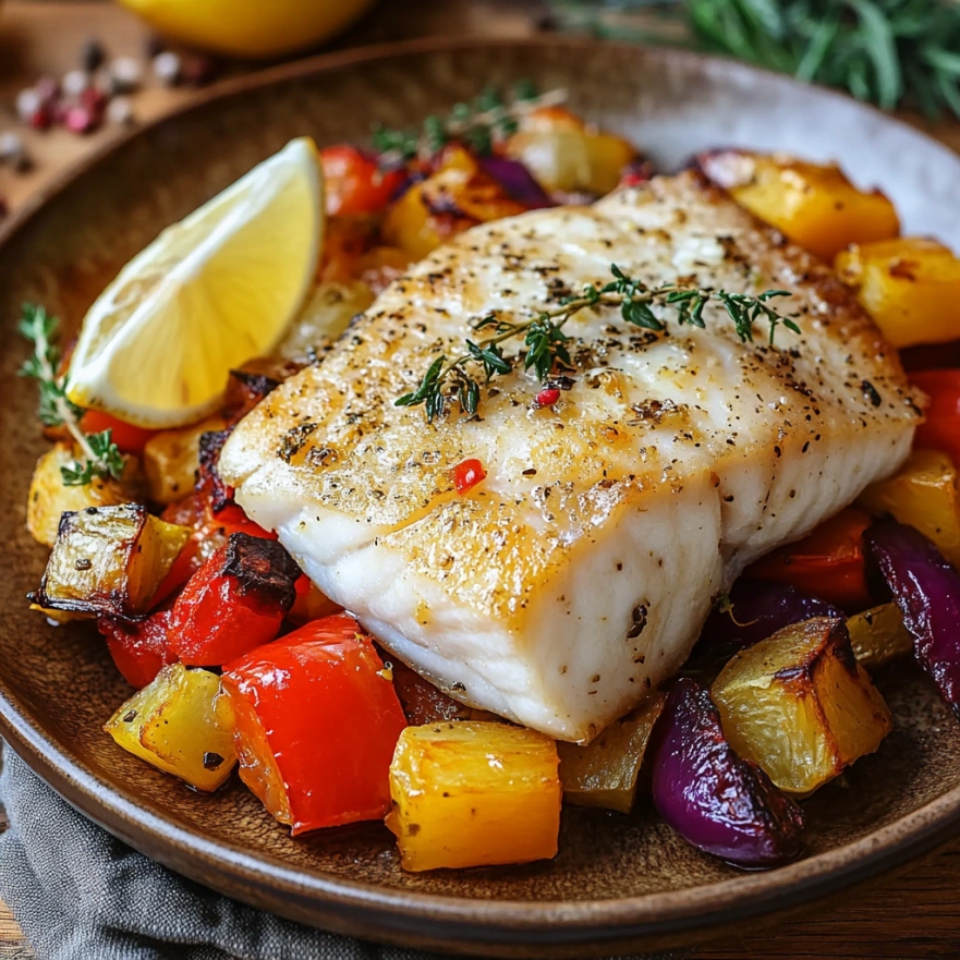 Запечена риба з овочами